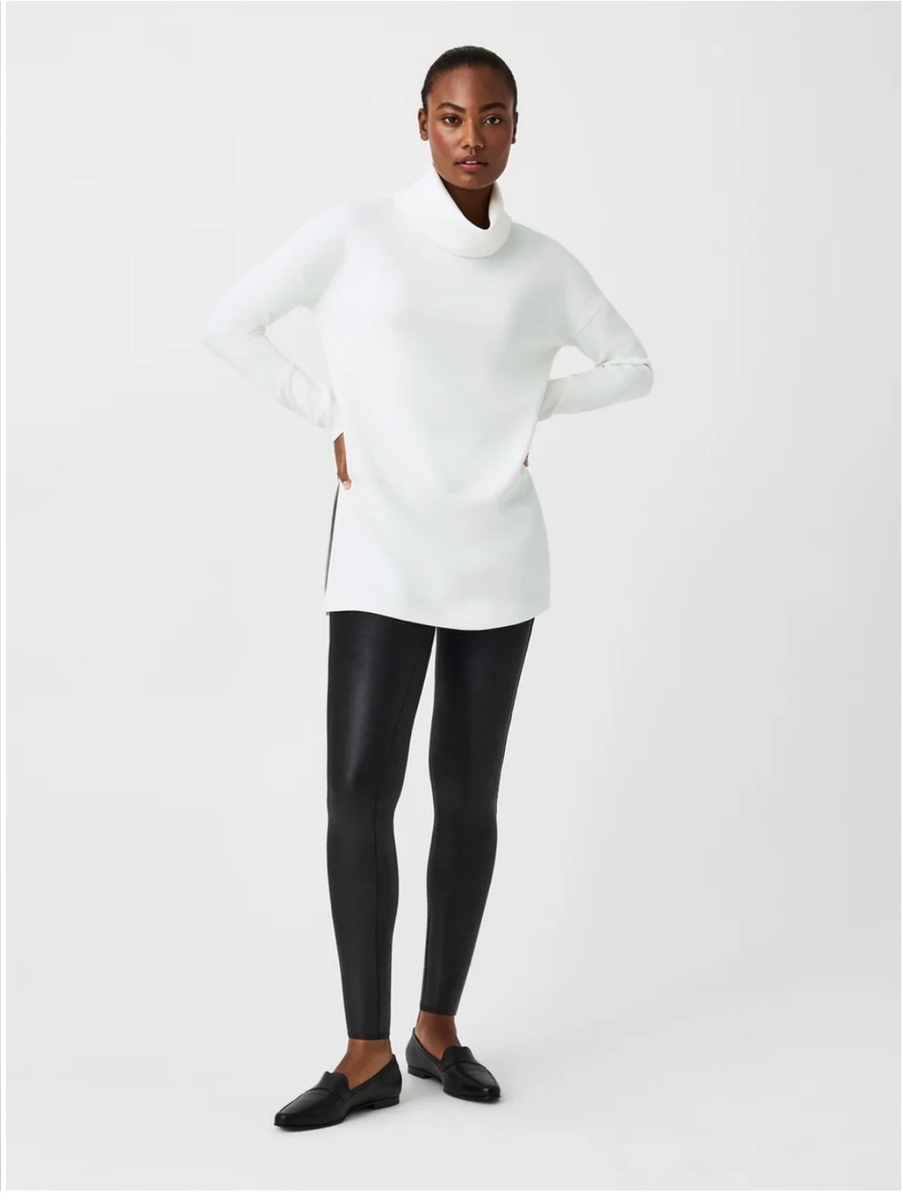 SPANX Black Faux Leather Leggings